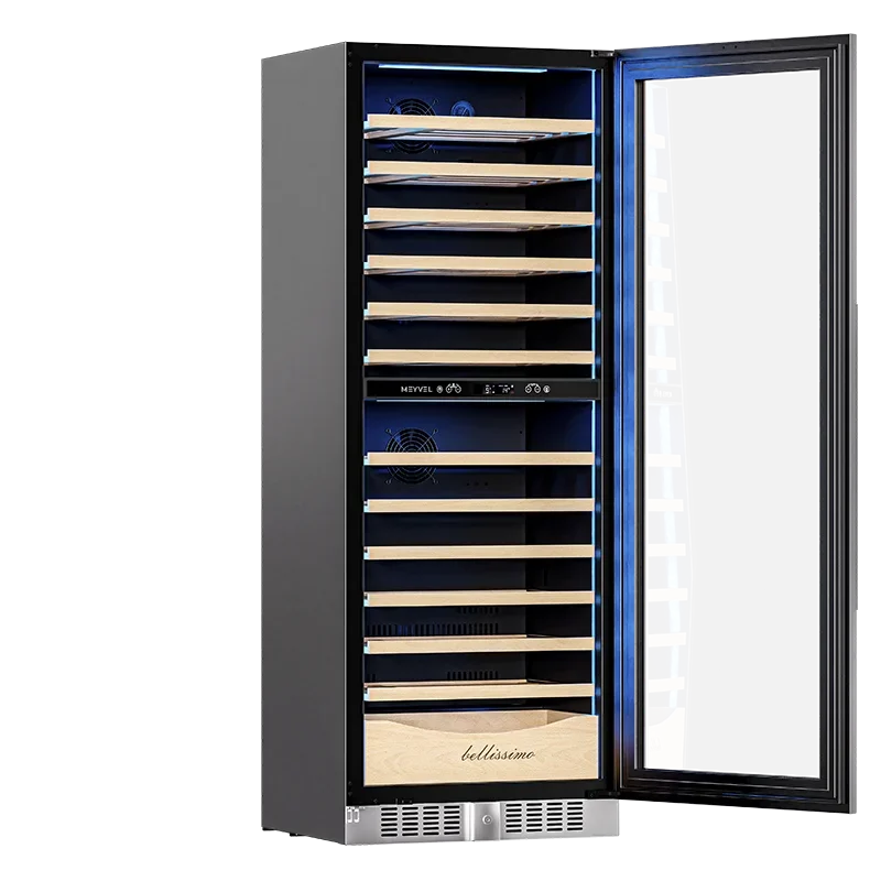 Винный шкаф компрессорный в нишу MEYVEL MV95-KST2 (Slim)