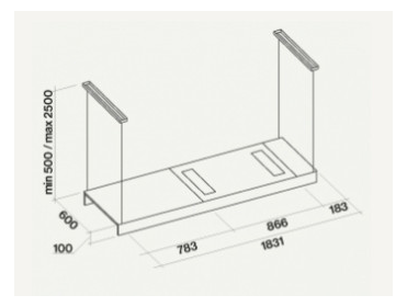 Вытяжка Falmec LIGHT ISOLA 180 ( островная, чёрная)