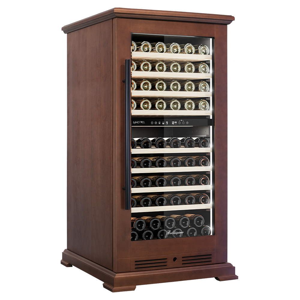 Винный шкаф компрессорный отдельностоящий Meyvel MV99PRO-KBT2 (Итальянский орех)